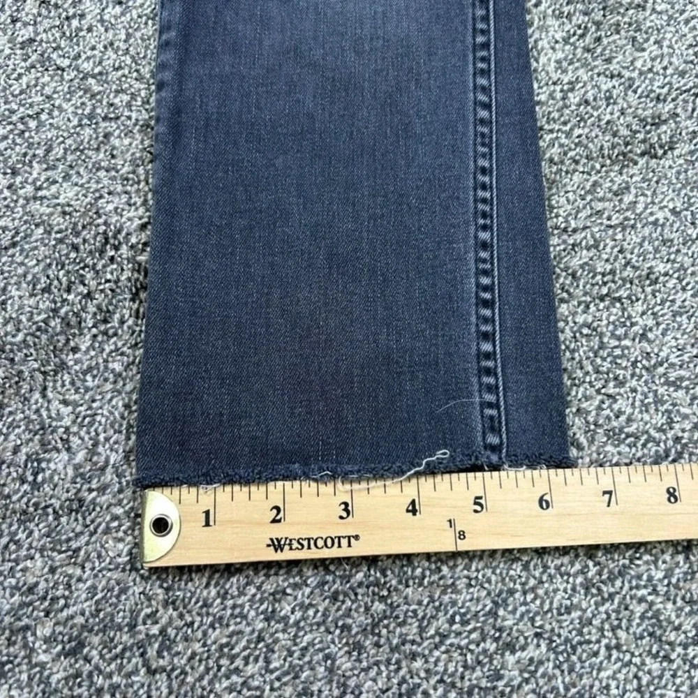 3x1 Straight Leg Fit Black‎ Denim Frayed Raw Hem Jeans Womens 24 Dark Wash Pants
